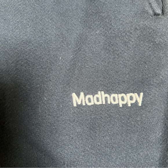 Madhappy Classic Cotton Unisex Pullover Shorts Navy Medium NEW - Picture 4 of 5